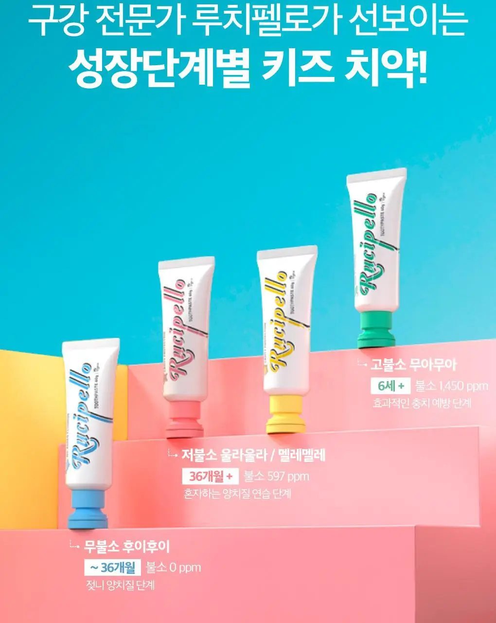 [고불소] 루치펠로 무아무아 키즈치약 60g 상세페이지 3